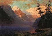 Evening Glow at Lake Louise, Rocky Mountains, Canada Bierstadt